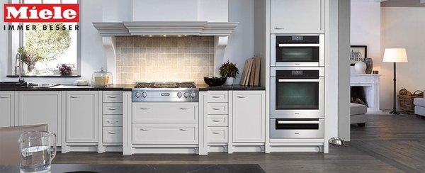 K-Kitchen Co. is also a dealer of high-end appliances, an example being Miele, which can be seen in this image.