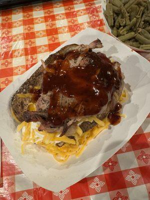 Pulled pork baked potato