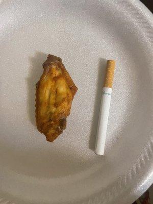 Wings were smaller than a single cigarette