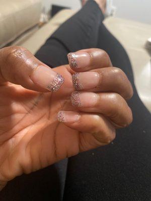 Full set acrylic.. glitter tips