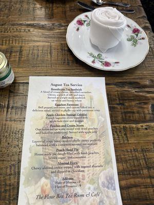 Summer 2024 tea menu