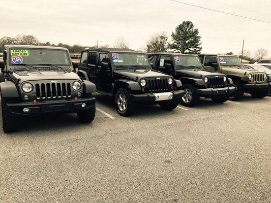 We have many used Jeep Wrangler on lot !! Check us out www.locklearcars.com