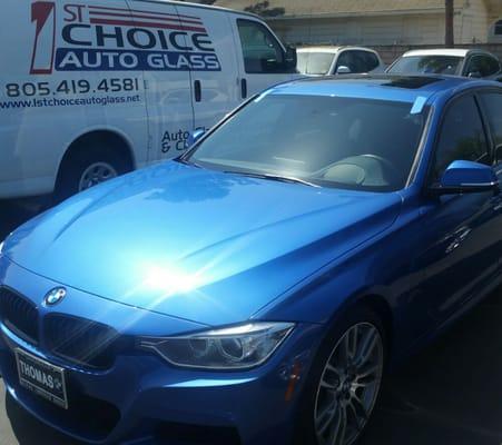 New windshield installed at BMW Dealership