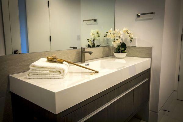 Bathroom counter and vanity