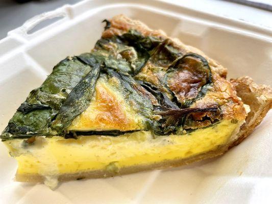 Spinach, Leek & Blue Cheese Quiche