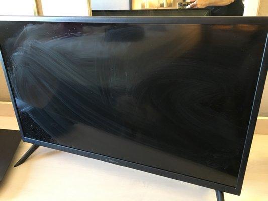 Smeared TV screen