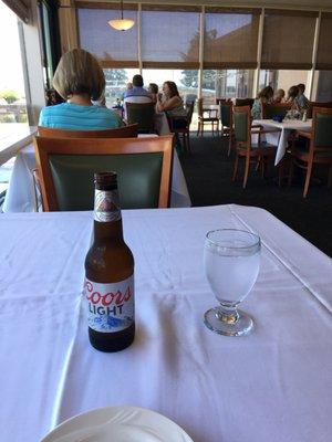 A cold one after a round of ‍