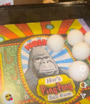 Jim White's Harambe Ping Pong Ball Game piece