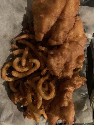 Fish and chips.  Every was crispy and cooked perfectly