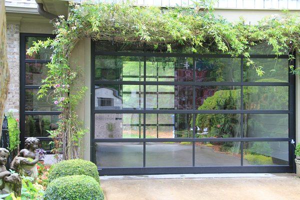 Aluminum Glass Pane Door, mixed with Earthy Elements.