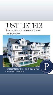 New listing in Normandy Beach, NJ.