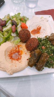 Vegetarian combo. Sub rice with Mediterranean Salad.