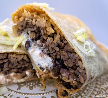 Pollo con Mole Burrito, with Black Beans (take-out)