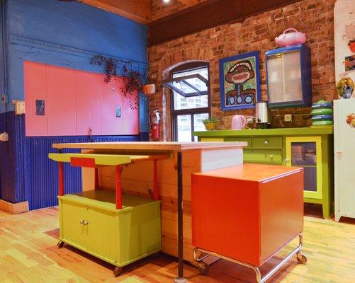 The kitchen area in the Samba Loft space.