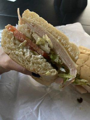 Turkey and provolone