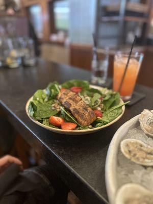 Salmon Spinach Salad