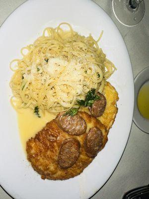 Pollo Martini with linguini