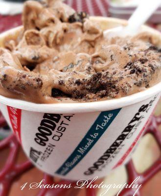 Chocolate concrete with extra Oreos