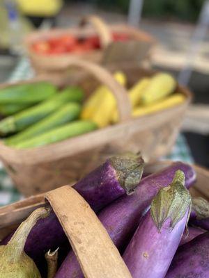 Fresh local produce and microgreens from Sweet Peas Urban Gardens (weekly vendor)