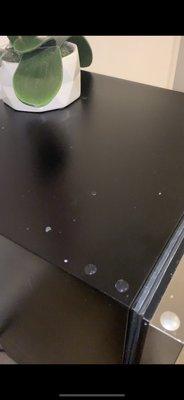 Table top not wiped at all