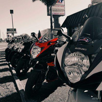 Sportbikes and cruisers