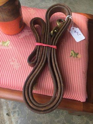 Leather dog leash