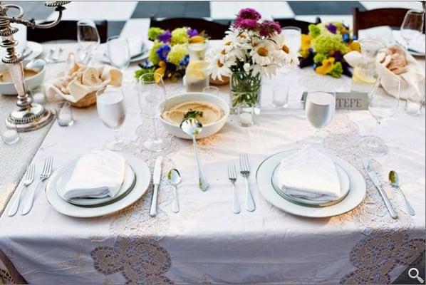 A table setting from The Party Pros