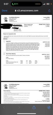 Power steering pump assessment