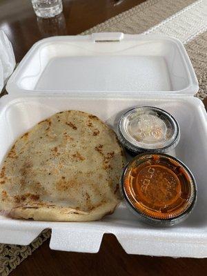 Pupusas (beans and cheese)