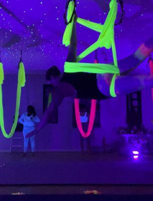 Blacklight Aerial Silks