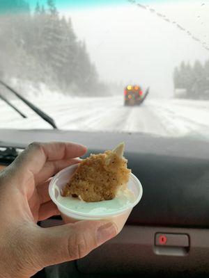 the chicken strips, bbq sauce, and ranch are so delicious! such a good mtn snack!