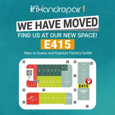 We have moved! but don't worry, we didn't go too far.   Find us in the same Palm Beach Outlets, Space E415.