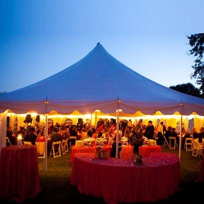 Great outdoor event, under the tent