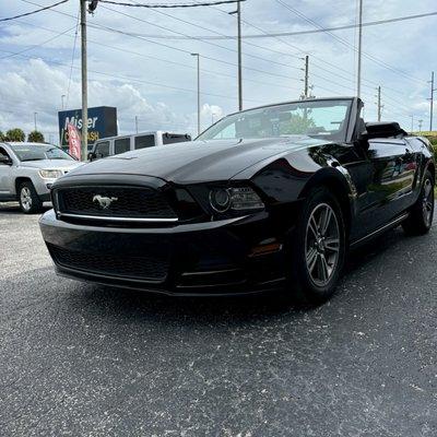 Post collision repairs on 16 Ford Mustang damaged front end