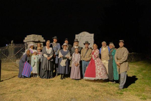 Our biggest night of the year. TOMBSTONE TALES! The Saturday before Halloween. History comes alive when told from the grave.