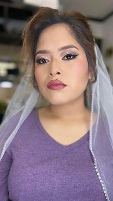 Bridal makeup and hairstyle