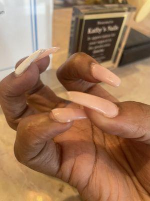 Day 2 and nails coming off Kathy's Nails Byhalia Rd Collierville