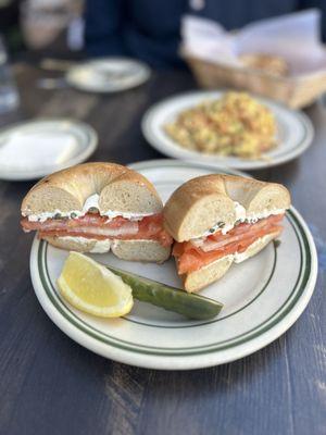 Nova Scotia salmon bagel