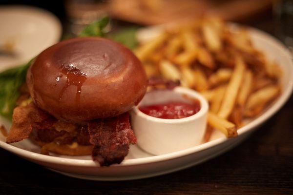 The Burger and Fries - so good!!