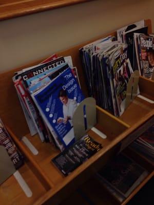 Free used magazines and you don't have to return them.