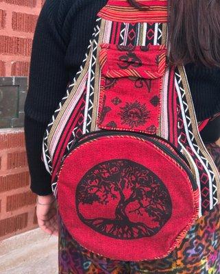 Journey through life with our Tree of Life Guitar Bag. This 16" x 20" Nepalese-crafted marvel showcases a striking Tree of Life block print