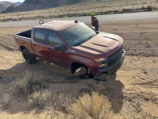 Chevy silverado 45k highway miles,ball joint failure while driving on highway, should've never happened plz recall before people get hurt!