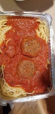 Spaghetti and meatballs