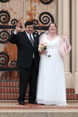 9/18/2010 - our wedding at the First Congregational Church!