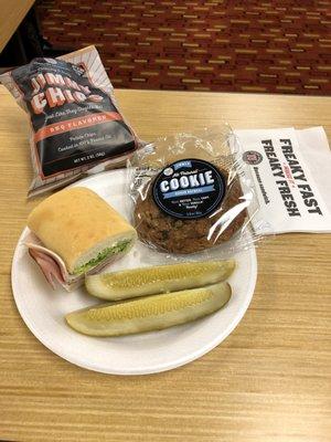 We had lunch catered in for a meeting at the Marriott which is across the highway. It was good, the BBQ Chips were Slap Yo Momma Good !!!