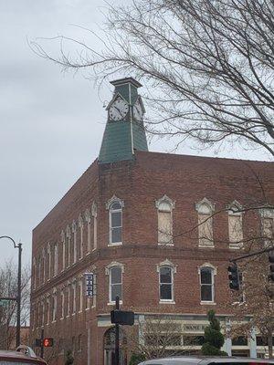 Town Clock in the center of Historic Downtown Statesville