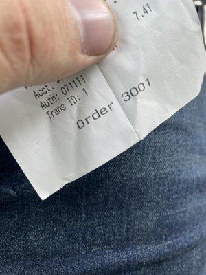 Order number