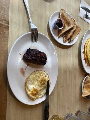 Steak and USDA Top Sirloin Steak & Eggs