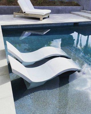 Pool and baja , pool benches