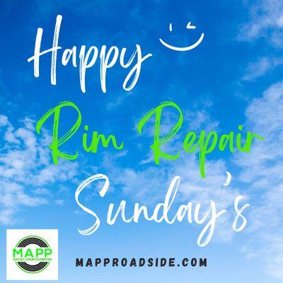 Happy Sunday our Georgia family. Today is Rim Repair Sundays and we are open and here to solve your damaged wheel issues today!